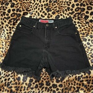 Vintage American Eagle Black High Waisted Denim Shorts